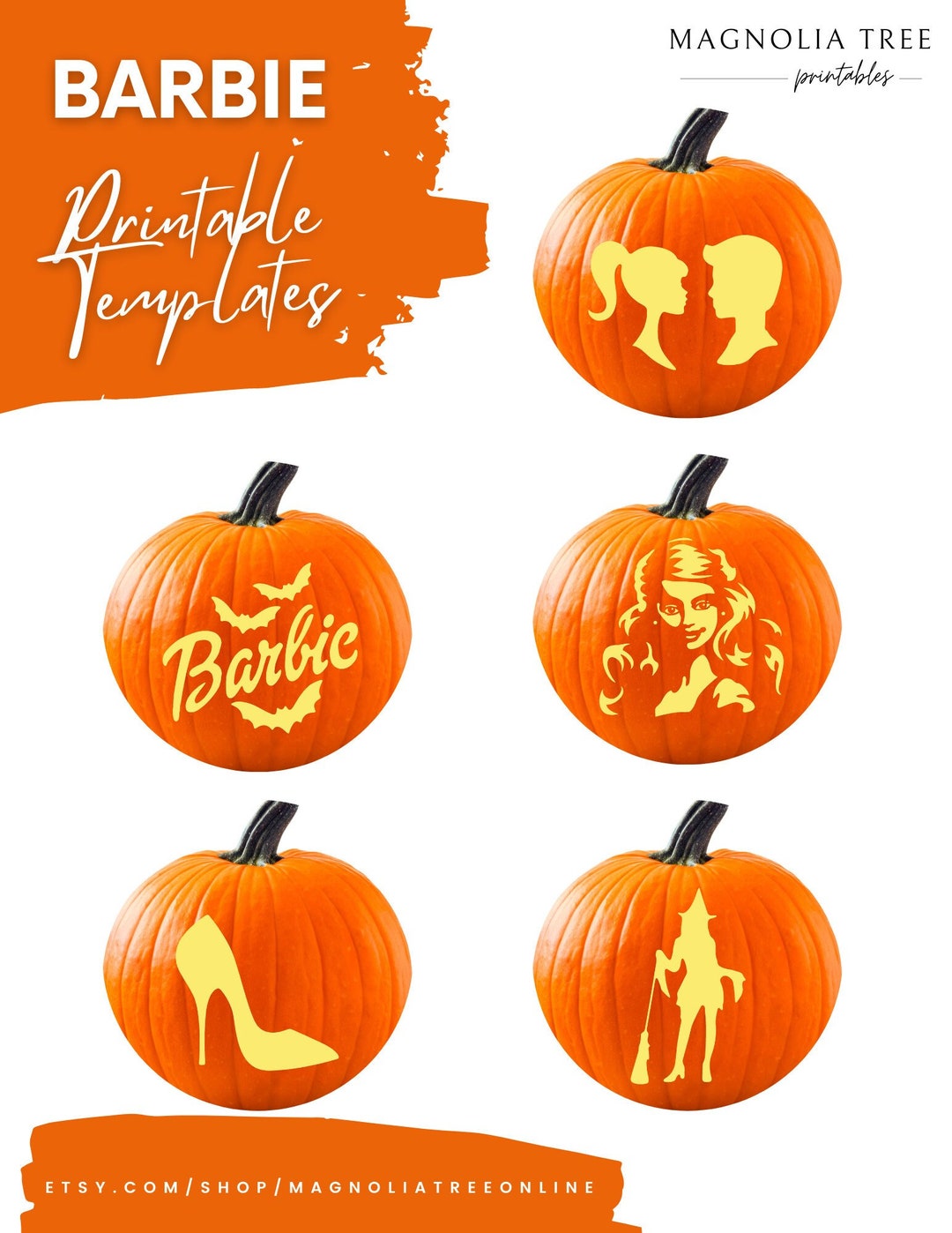11 Barbie Pumpkin Stencils Mom Wife Busy Life 