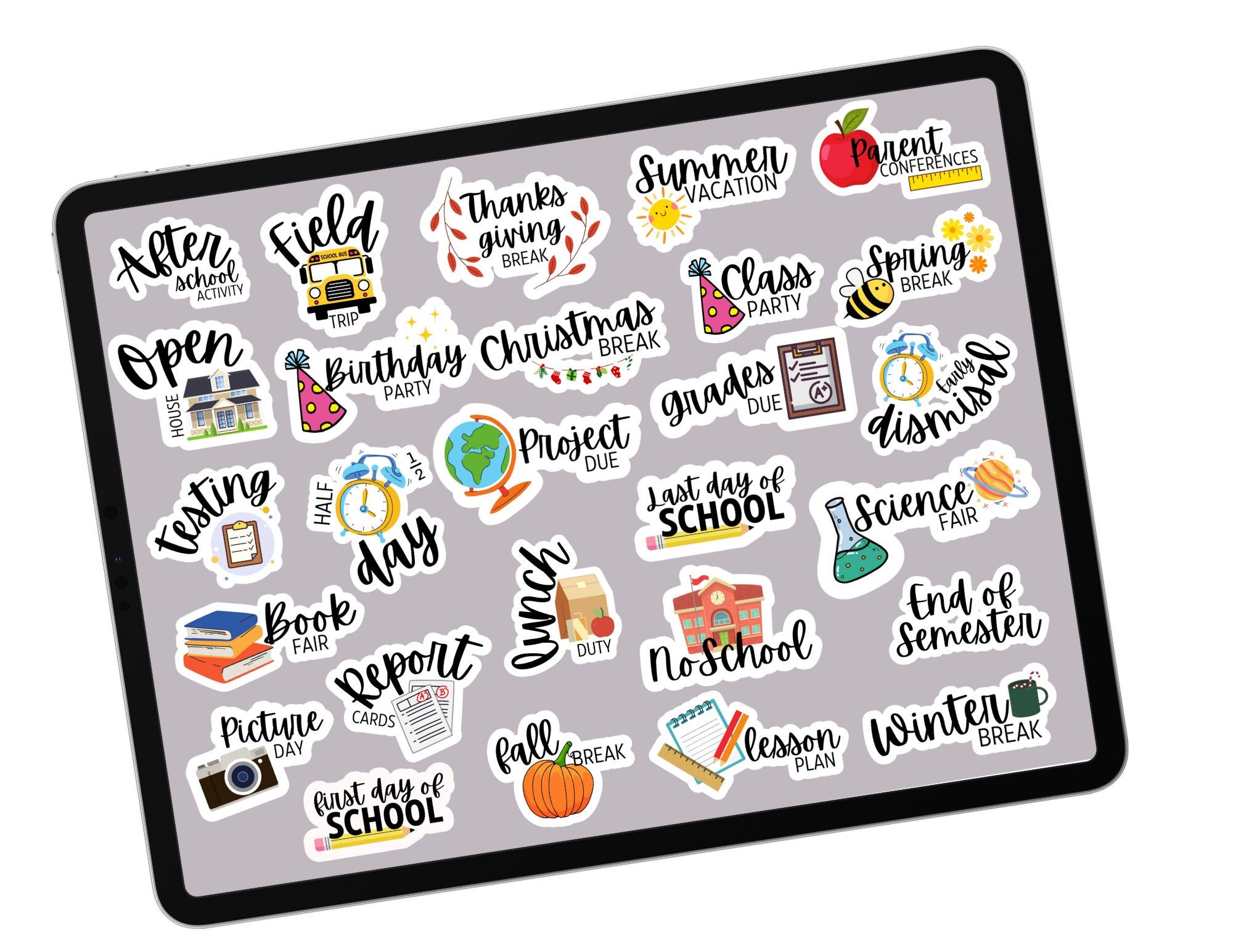 Planner Stickers School Teacher PNG, Digital Download for Goodnotes ...