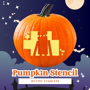 Pumpkin Carving Stencil: Printable Pumpkin Stencil, Jack O&#39; Lantern, Halloween, PDF Template, Instant Digital Download (#049)
