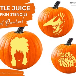 Jack-o-lantern Stencils | Beetlejuice DIGITAL DOWNLOAD Printable Pumpkin Carving Stencil Set - Etsy