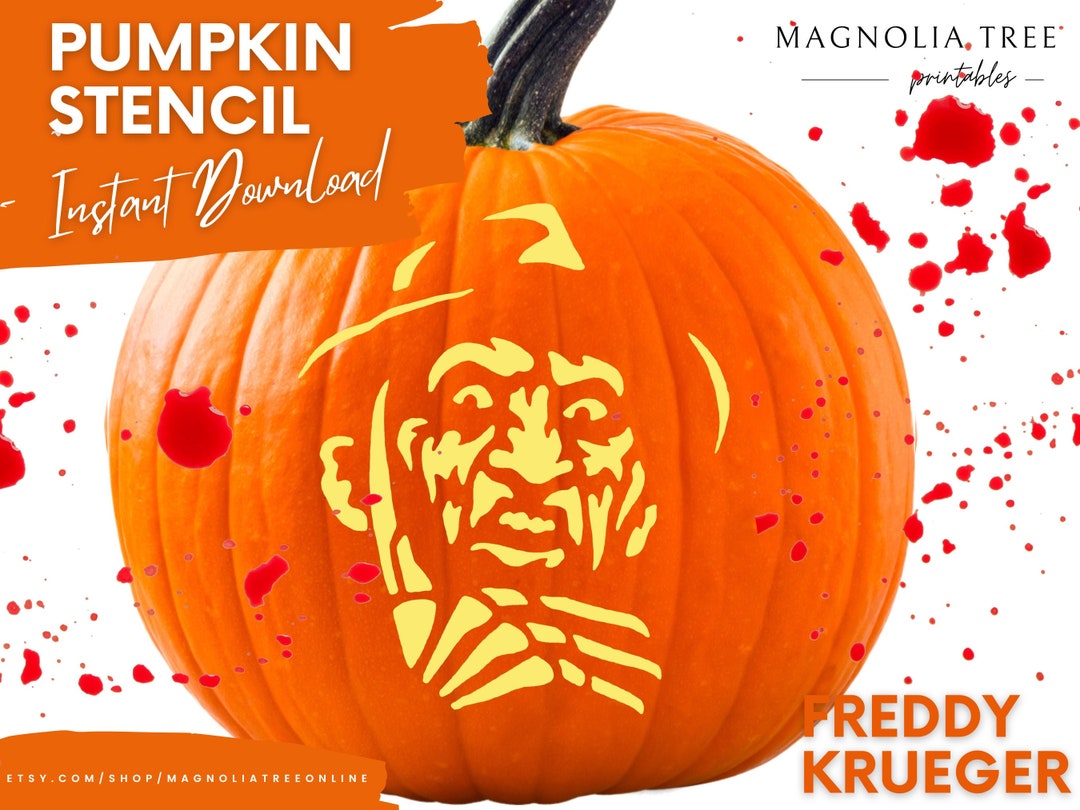 Freddy Krueger Pumpkin Carving Stencil: Easy-to-carve Pattern