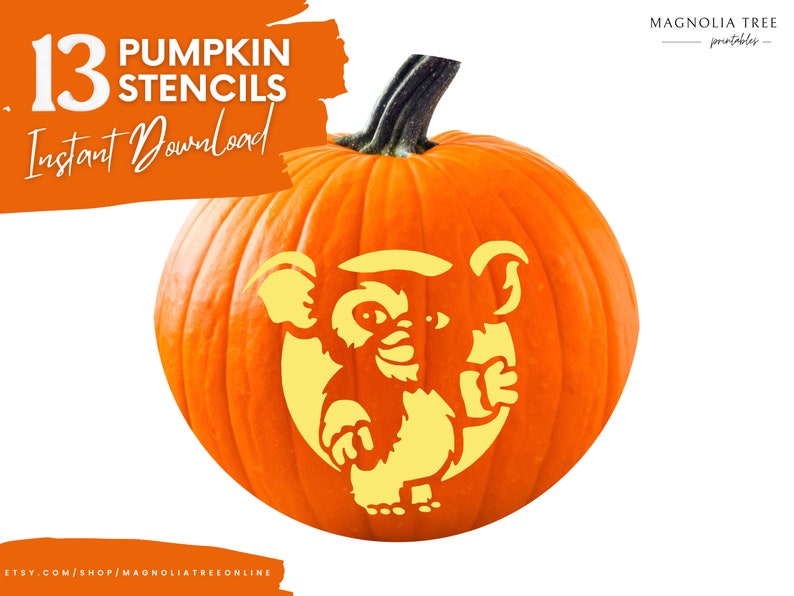 Iconic Totally 80s Printable Pumpkin Carving Stencil: PDF Digital ...
