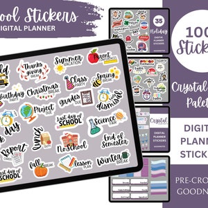 Digitale lerarenstickers Goodnotes-collectie: 100+ png-stickers voor school en thuisonderwijs