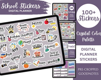 Digital Teacher Stickers Goodnotes Collection: 100+ School & Homeschool PNG Stickers