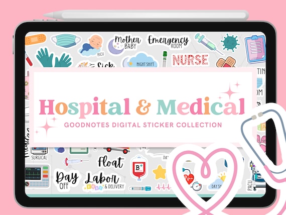 Medical Goodnotes Stickers: Hospital Nurse Planner Clipart (Digital Download)