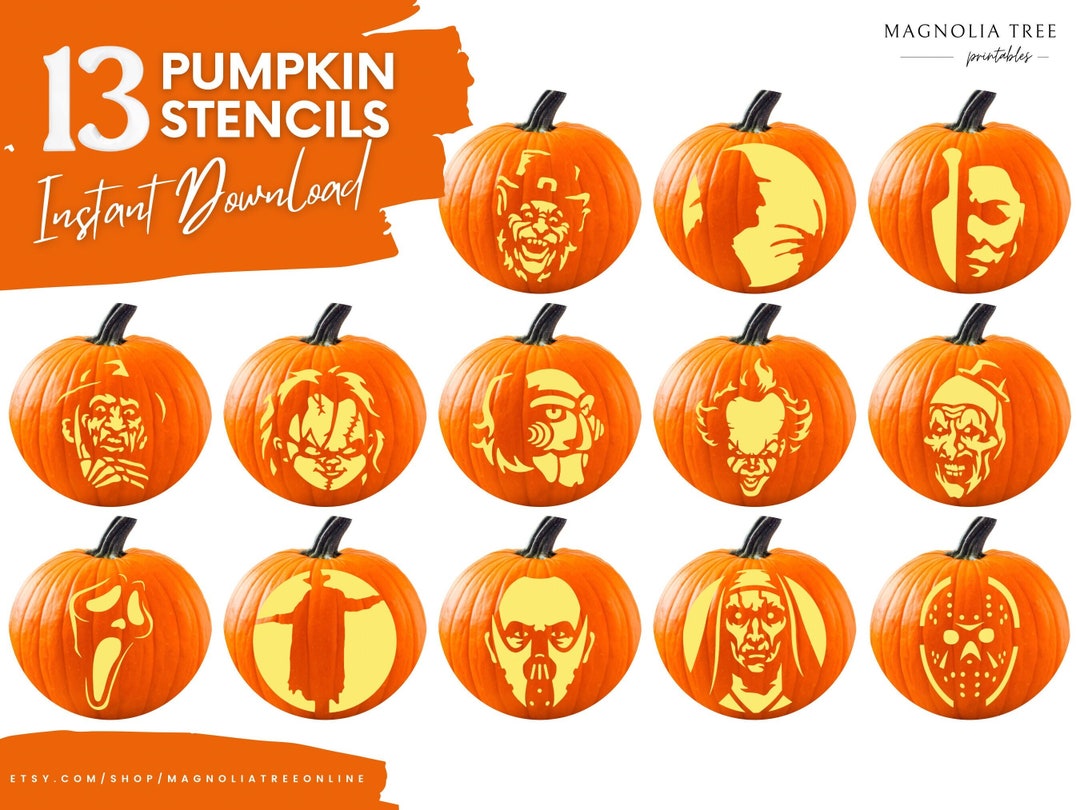 Unforgettable Horror Movie Pumpkin Carving Stencils: Freddy