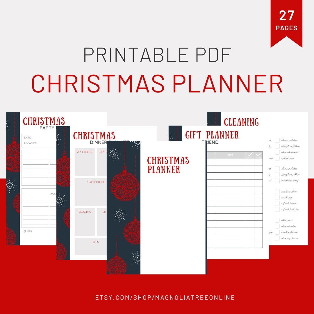 Christmas Planner Printable Holiday Planner Budget Planner - Etsy
