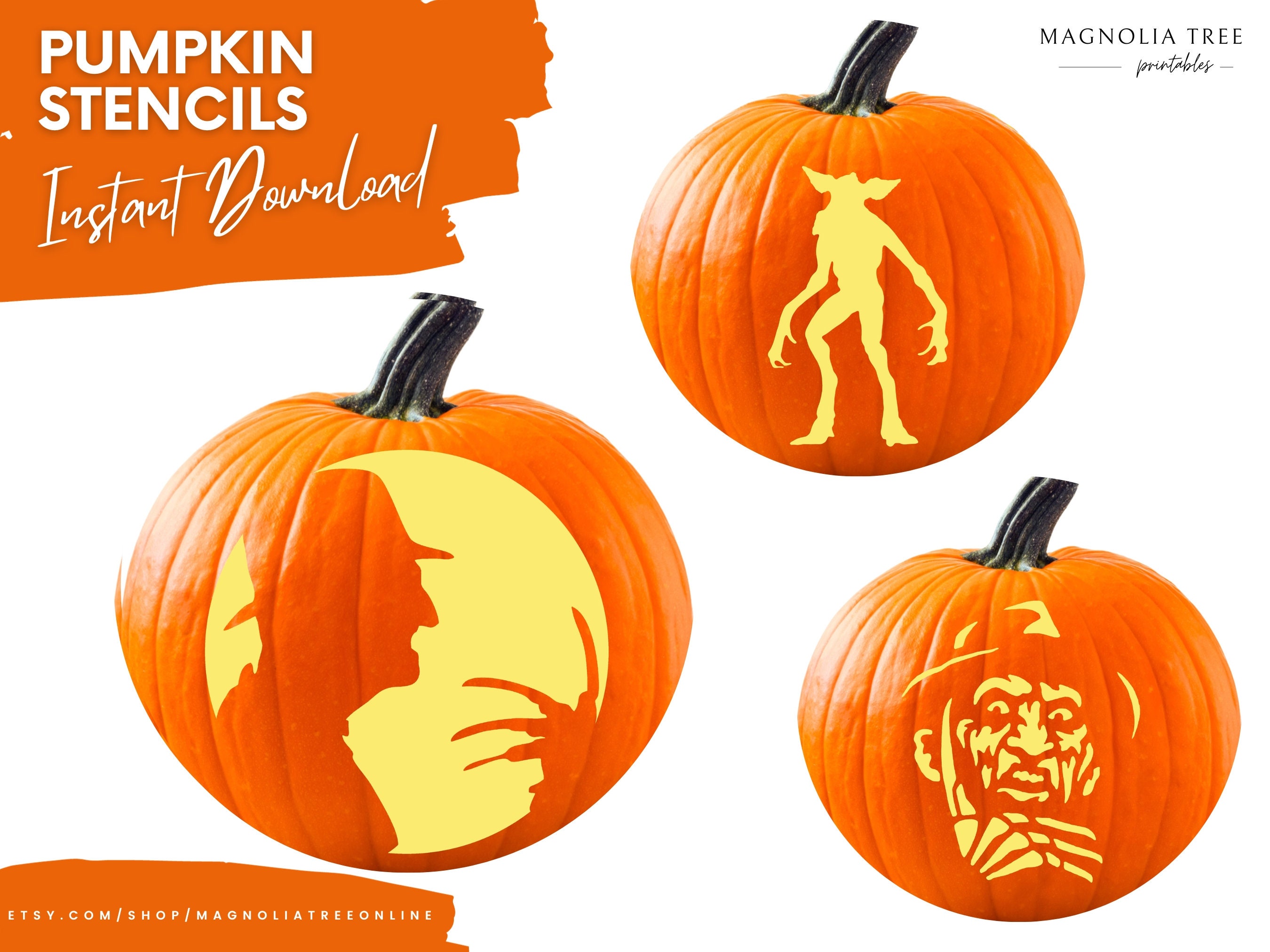 Horror Movie Bundle Printable Pumpkin Carving Stencils PDF Template Il Fullxfull.5474113005 Hlys