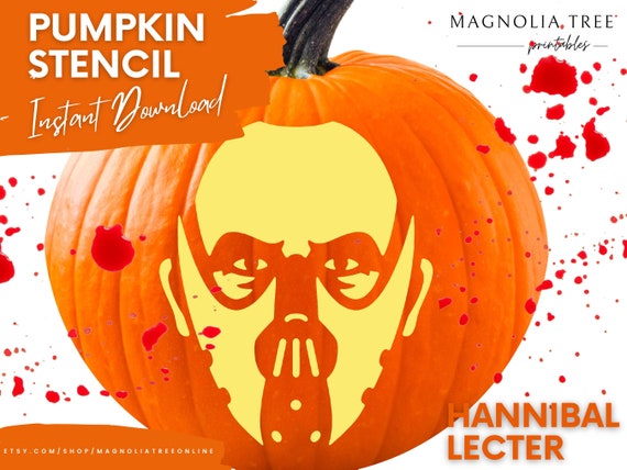 Iconic Hannibal Lecter Horror Movie Printable Pumpkin Stencil - Etsy