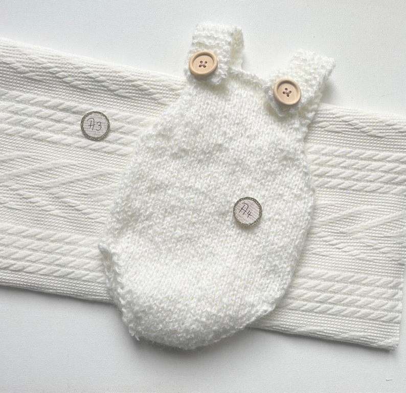 Newborn Props Set Neugeborenen Set Natürliche Farben Weiß & Creme Babyfotografie Baby Props Erstes Foto Bild 6