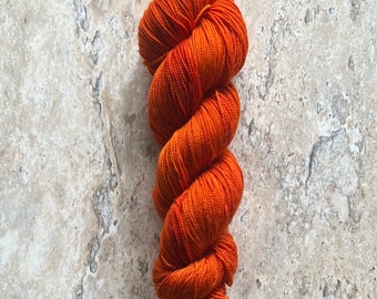 Gold Glimmer Orange | Sock  | Hand Dyed Yarn