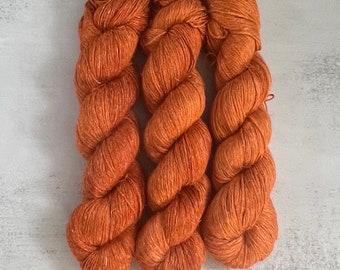 Persimmon | Egyptian Linen | Hand Dyed Yarn