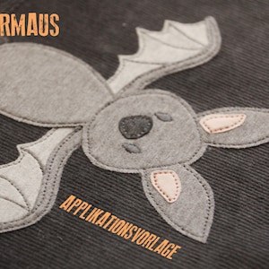 Bat applique template image 1