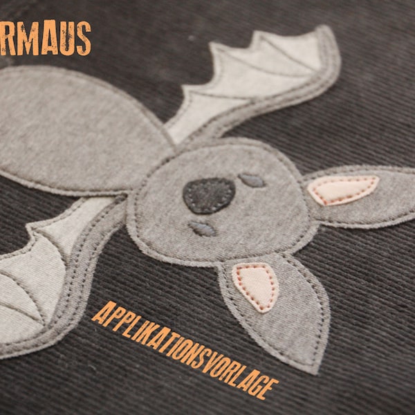 Bat applique template