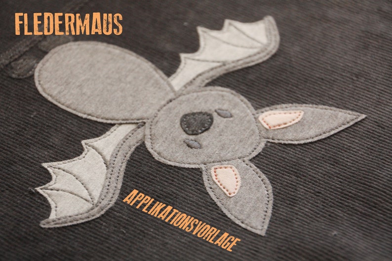 Bat applique template image 1