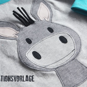 Donkey applique template