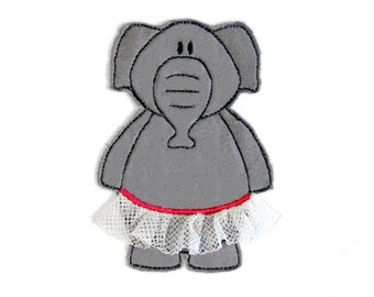Éléphant dans le Tütü 10 x 10 cm Doodle