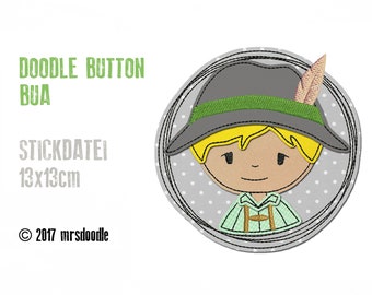 Stickdatei Bua Doodle-Button 13x13cm