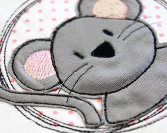 Bouton de la souris Doodle de broderie 10 x 10 cm