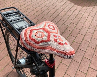 Bicycle saddle cover crocheted saddle cover boho retro saddle protector bicycle saddle protector bike protector