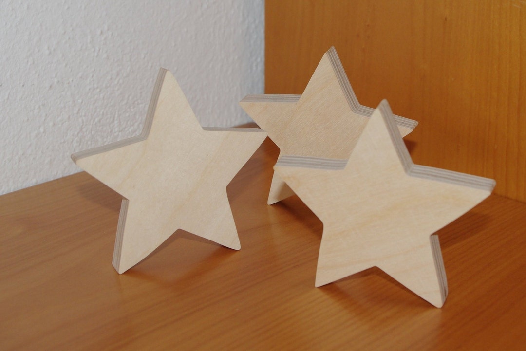 Sterne aus Holz Weihnachtssterne Adventssterne Birkensperrholz - Etsy.de