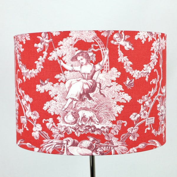 Lampenschirm, Lampenschirm Landhausstil, Lampenschirm Toile de Jouy, Lampenschirm Tischlampe