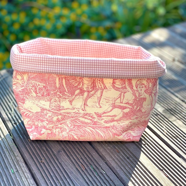 Utensilo, fabric basket, pink, glitter fabric utensil, storage basket, fabric basket, fabric utensil, gift basket, gift box