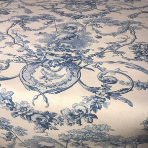 Tablecloth, tablecloth festive, toile de jouy, table, white blue, tablecloth wedding