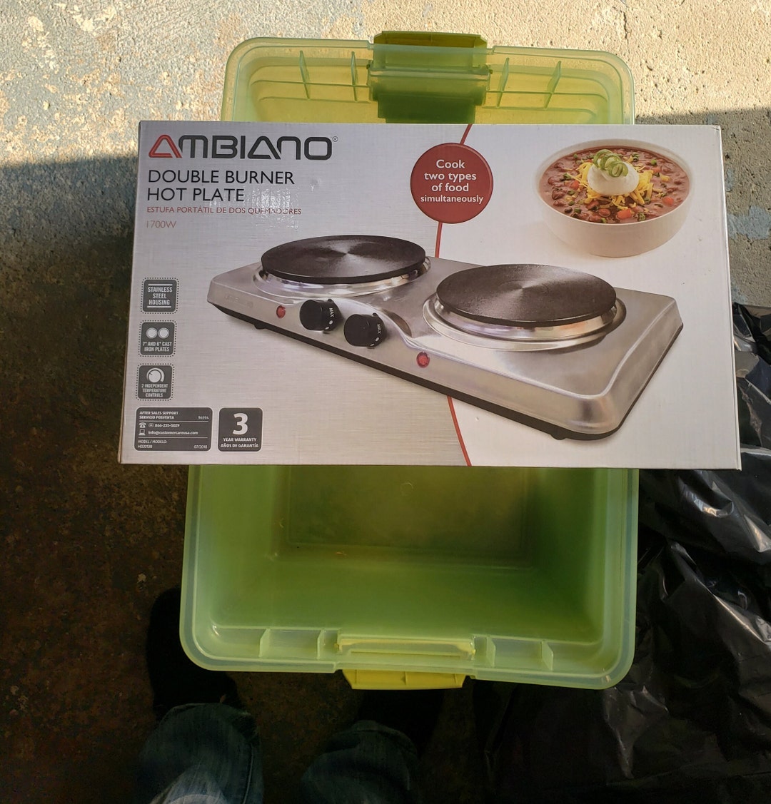 Ambiano Double Burner Hot Plate Castle Iron Portable Electric Etsy