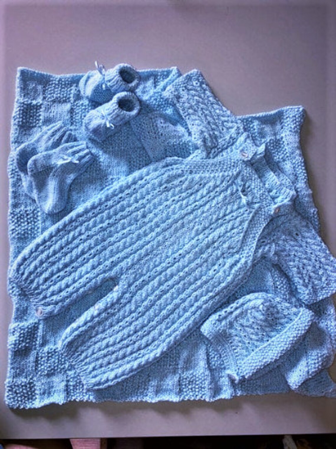 Hand Knitted Matinee Set Baby Clothing baby knitwear Etsy