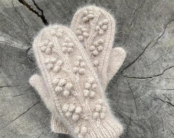 Weibliche Handschuhe, Alpaka-Fäustlinge Damen, Winter-Damenhandschuhe, Fäustlinge, Modeartikel, Winter-Accessoire für sie