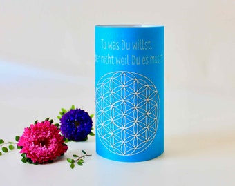 Flower of Life Lantaarn gepersonaliseerd, 1 st.