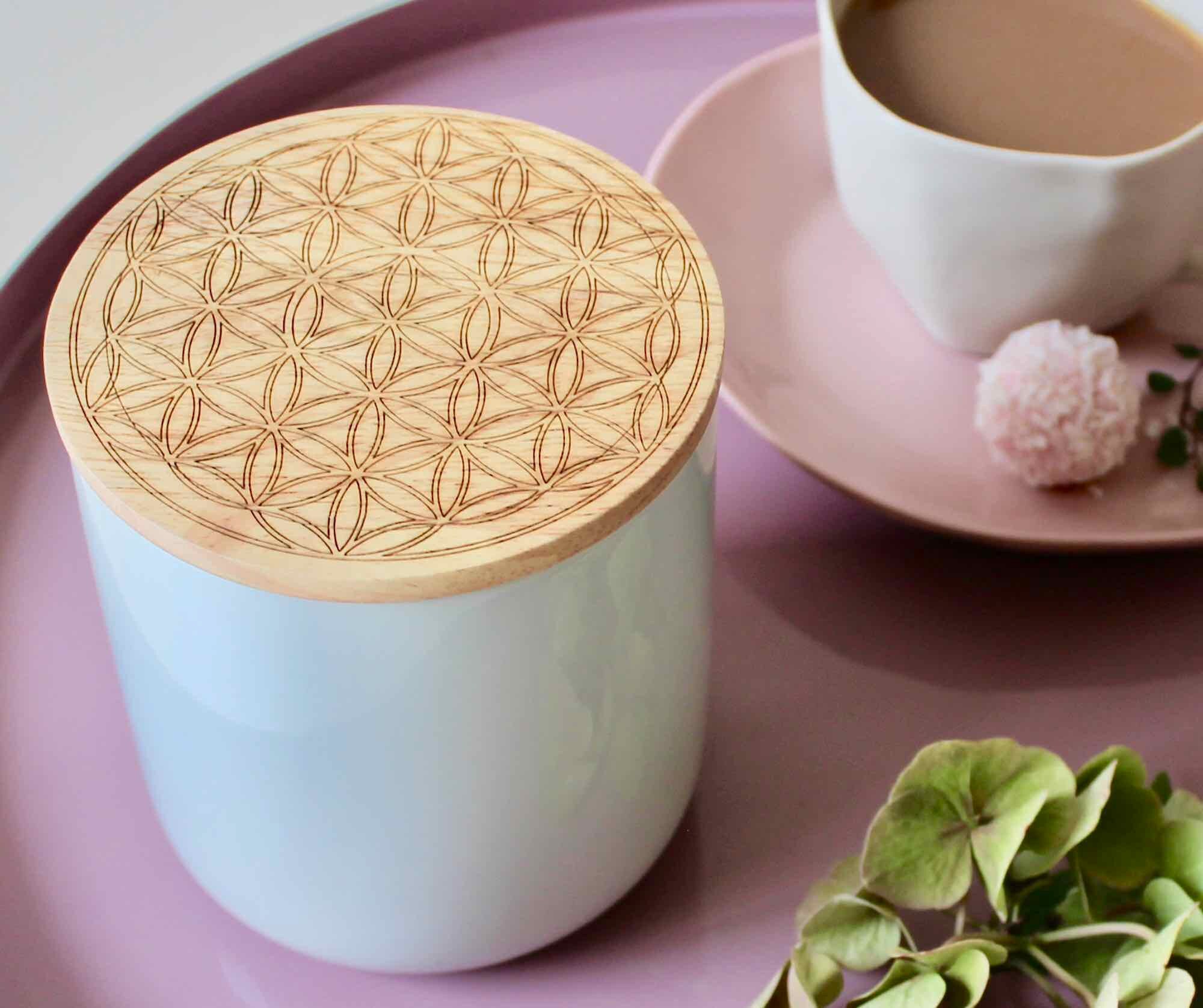 Blume des Lebens Aufbewahrungsdose Bambus | Etsy