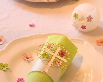 first communion napkin ring tree of life