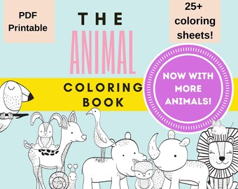 Download Animal Coloring Pdf Etsy