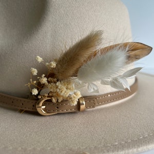 Hat 'feathers', Dried Flowers and Feather Accent for Hat, Feathers