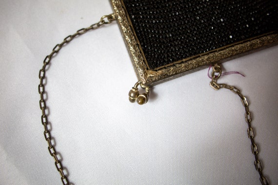 Victorian Antique Black Beaded Snap Handbag - VER… - image 4