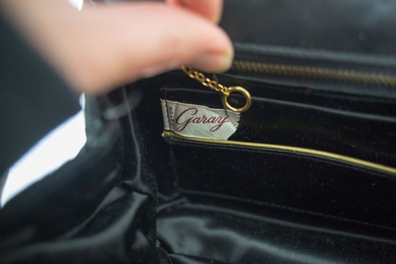 Antique 1950's Garay Velvet Small Handbag w/ Coin… - image 7