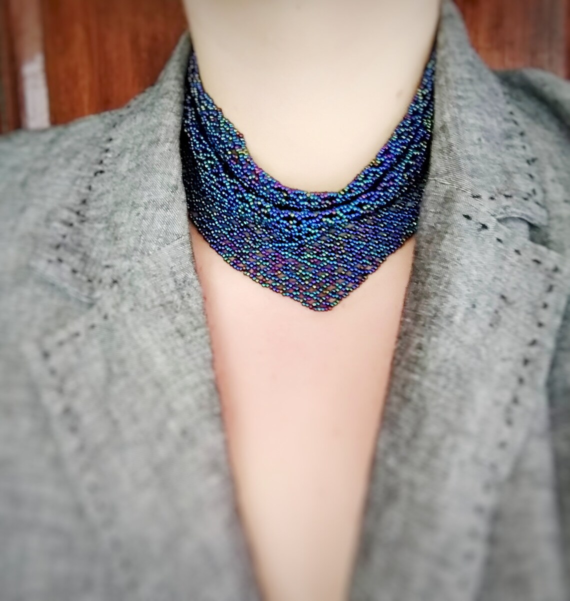 Cassie Ball Bead Scarf Necklace main image 1