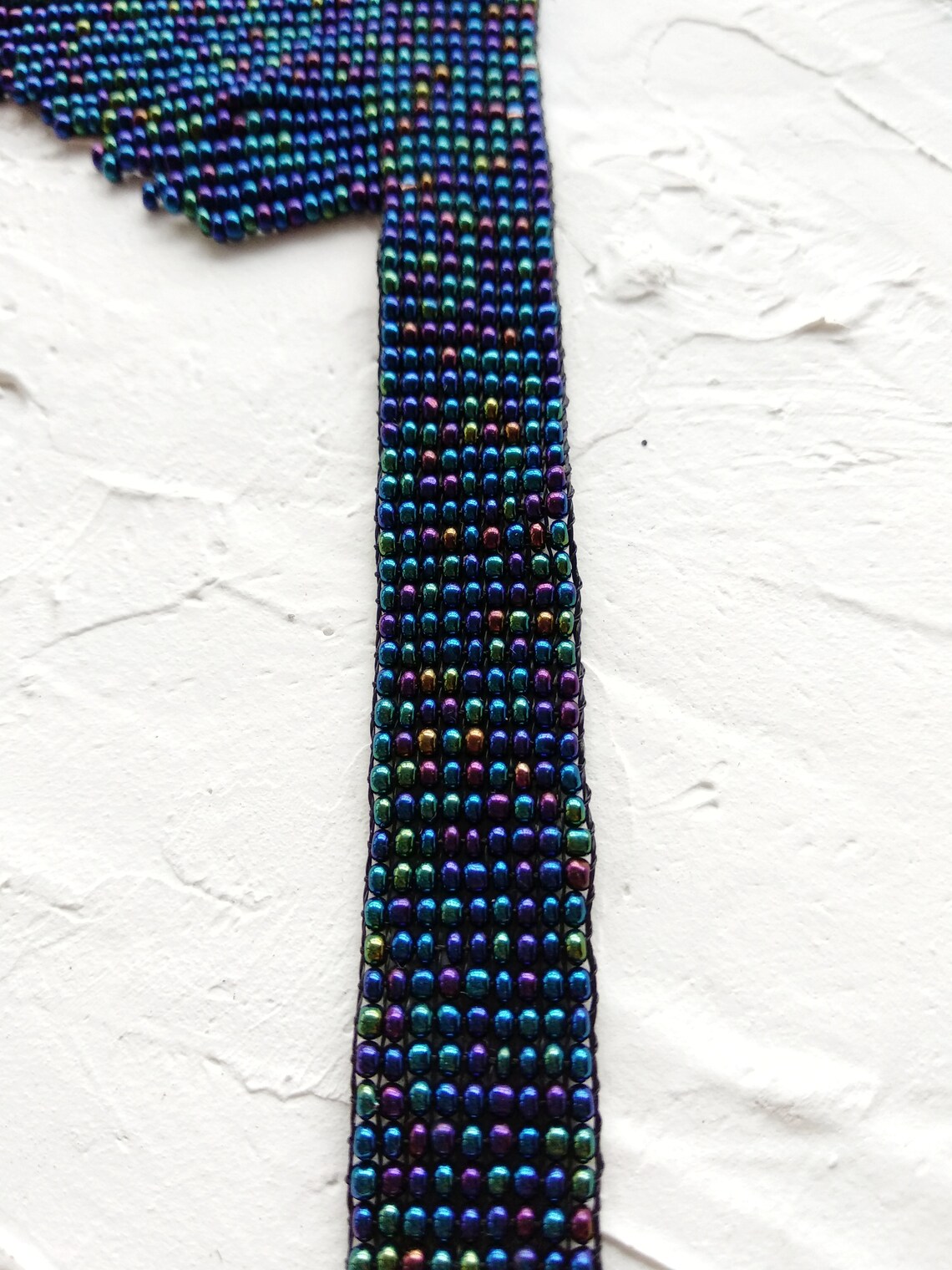 Seed Bead Fringe Choker Seed Bead Fringe Necklace Boho Etsy