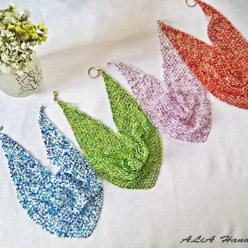 PDF Pattern for Beaded Scarf Necklace Geometric Pattern Etsy