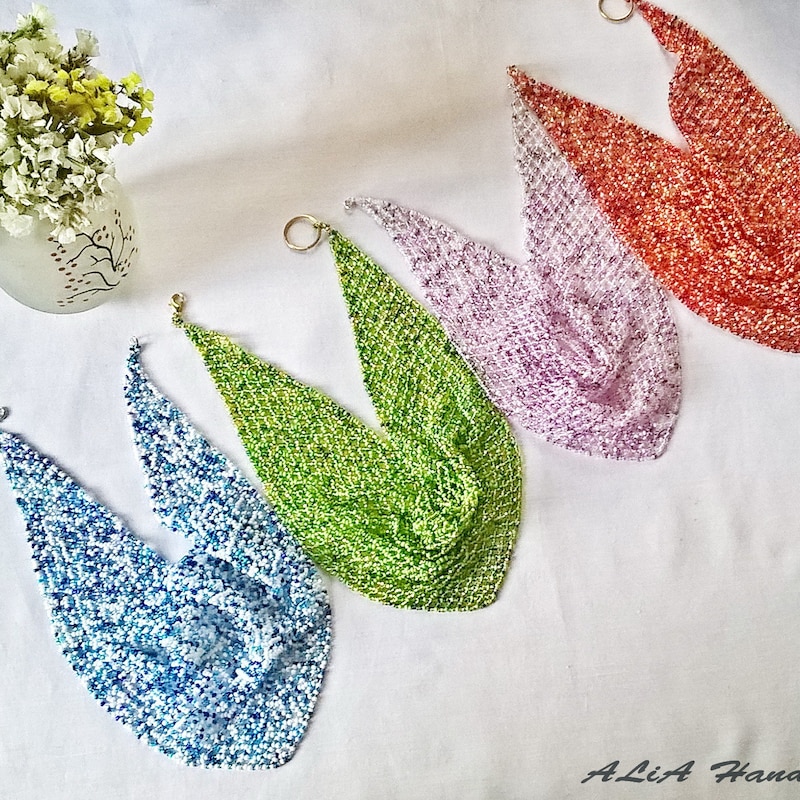 Scarf Necklaces Beaded - Etsy
