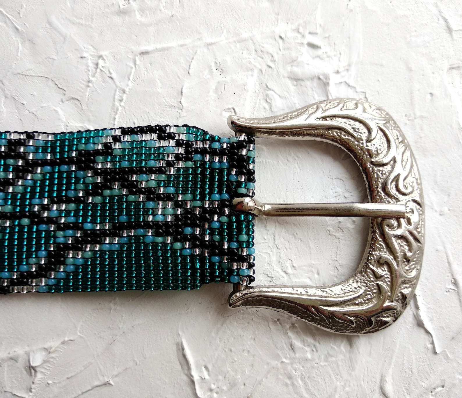 Beaded Belt Beaded Loom Belt Green Beaded Belt Snake Beaded Etsy