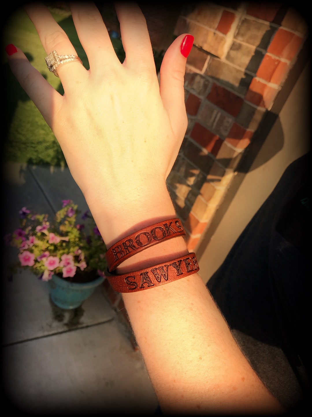 Wrap Around Leather Bracelet Etsy