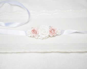 flower belt for baby shower, flower belt for pregnancy, flower girl belt or flower crown, flower belt for baptism, flower belt for baby girl