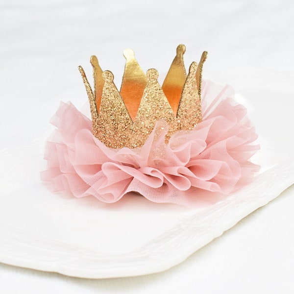 Birthday crown, 1st birthday, 1st birthday crown, rose gold crown, photo shoot prop, baby first birthday,birthday girl crown,tutu