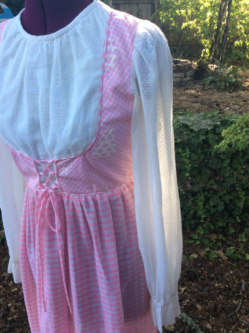 Vintage Candi Jones Plaid Lace up Dress - Etsy