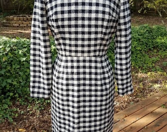 Vintage Handmade Wool Buffalo Plaid Dress