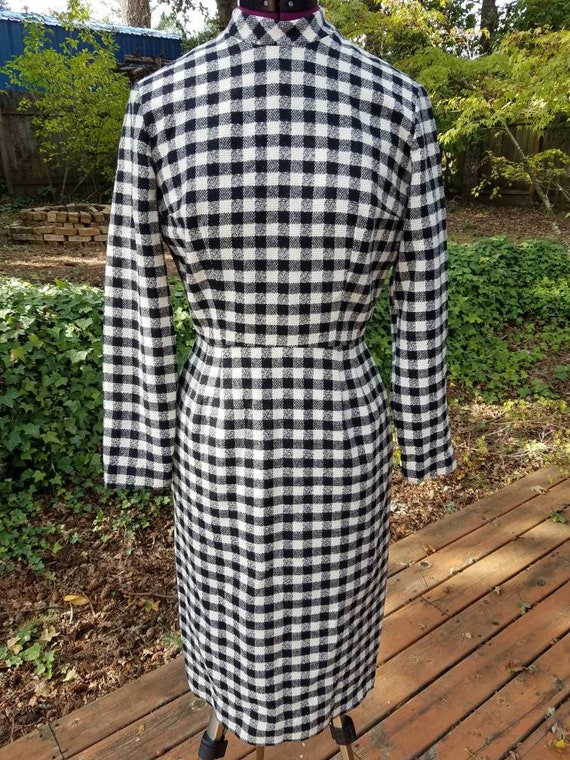 Vintage Handmade Wool Buffalo Plaid Dress