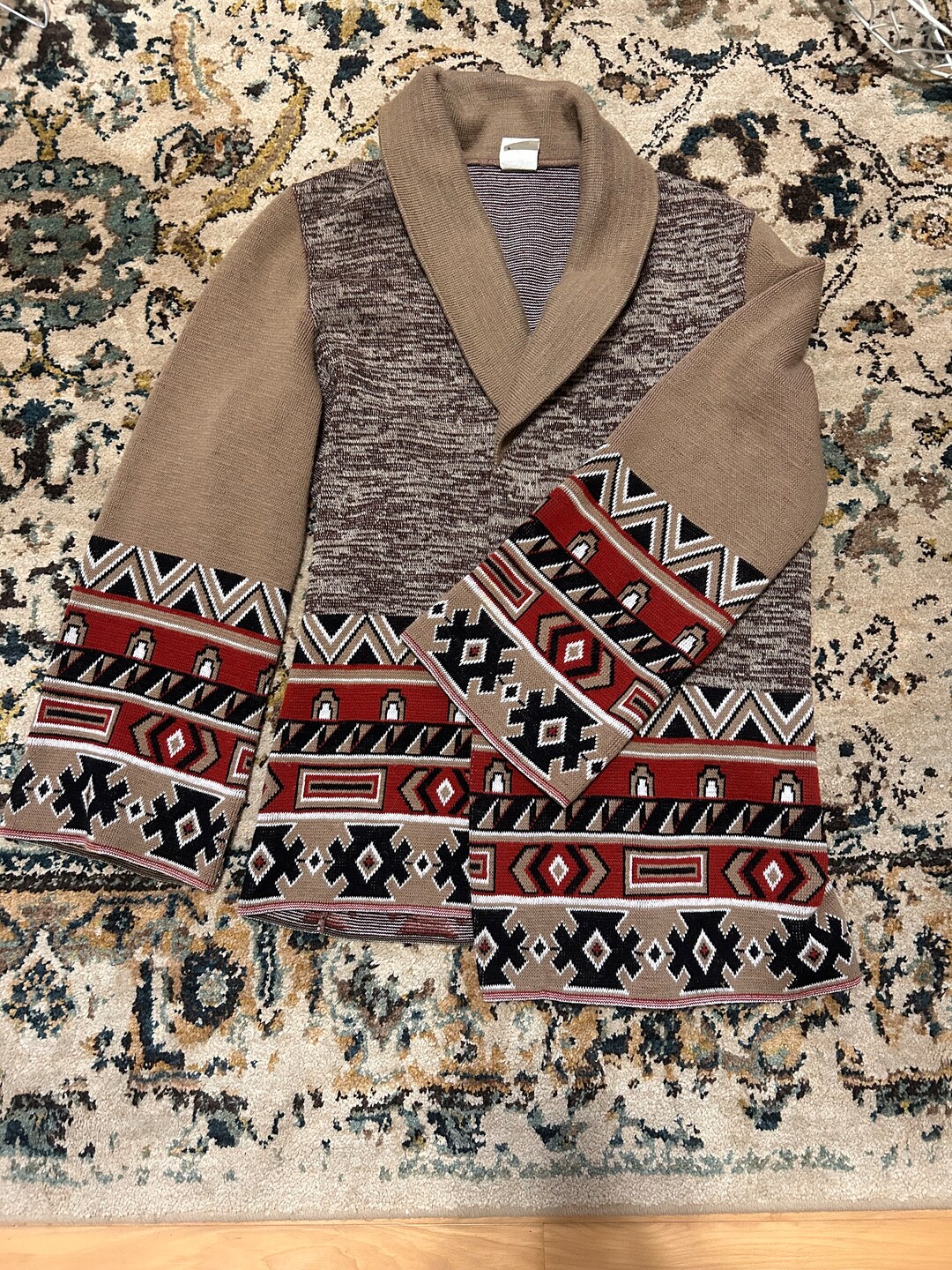 Vintage Aztec Cardigan - Etsy